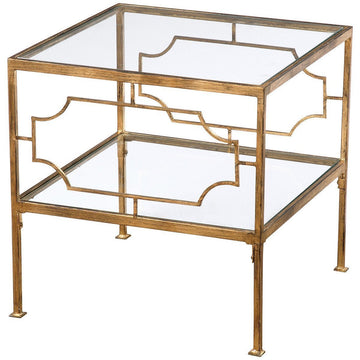 Uttermost Genell Gold Cube Table