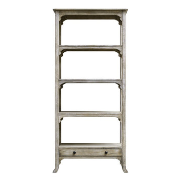 Uttermost Bridgely Aged White Etagere