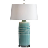 Uttermost Rila Distressed Teal Table Lamp