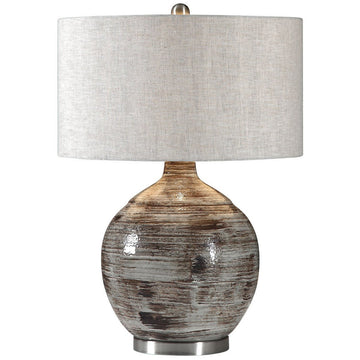 Uttermost Tamula Distressed Ivory Table Lamp