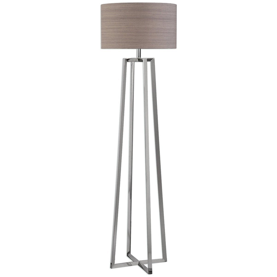 Uttermost Keokee Polished Nickel Floor Lamp