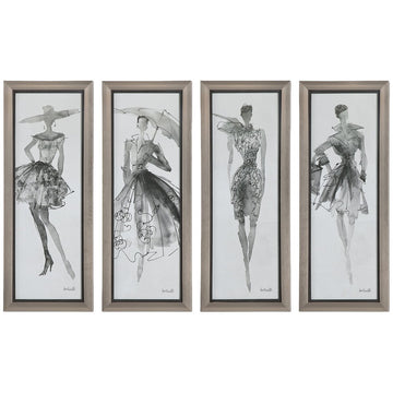 Uttermost Fashion Sketchbook Art, 4-Piece Set