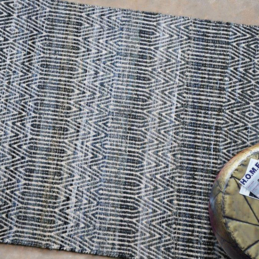 Uttermost Bolivia Blue Wool and Rescued Denim Rug