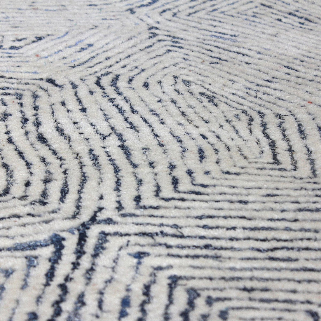 Uttermost Maze Blue Recycled Denim Rug