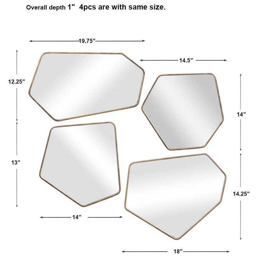 Uttermost Linneah Modern Mirrors, 4-Piece Set