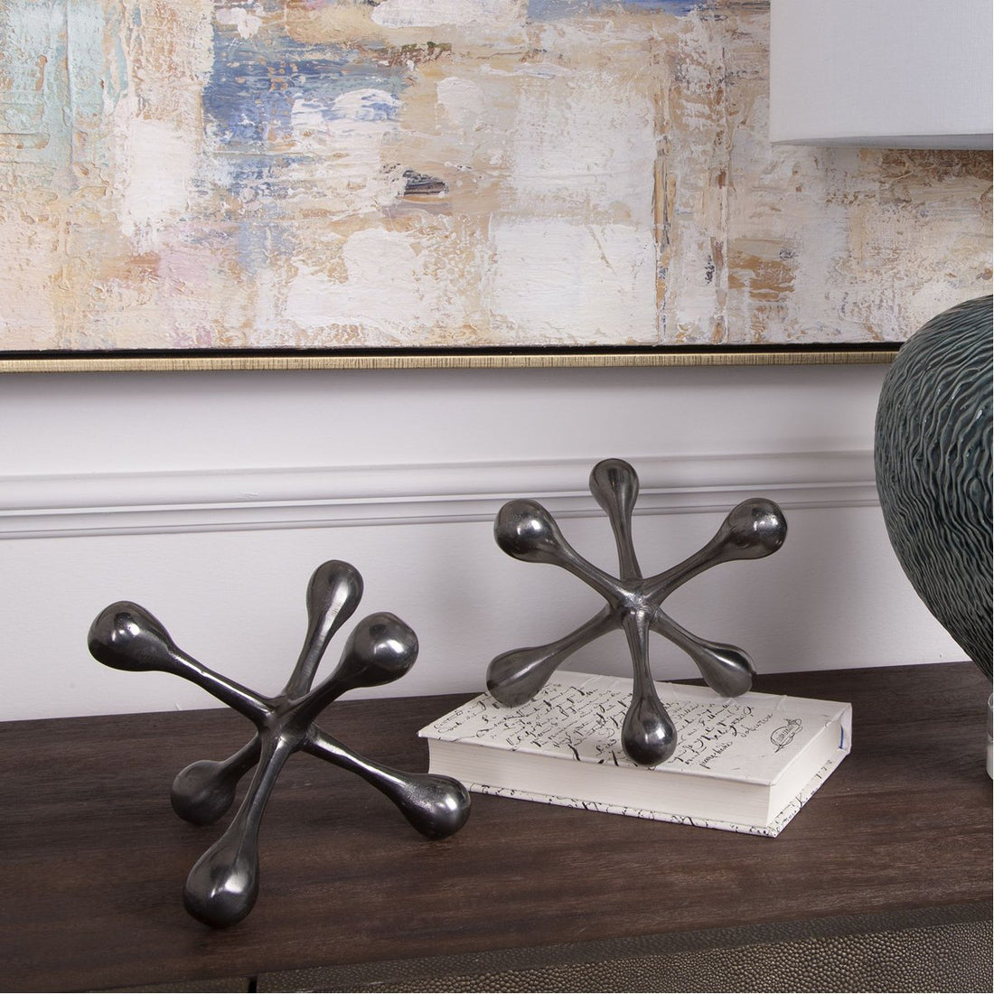 Uttermost Harlan Black Nickel Objects, Set of 2