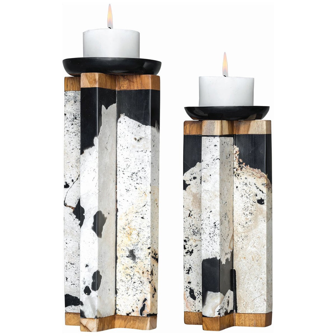 Uttermost Illini Stone Candleholders, 2-Piece Set