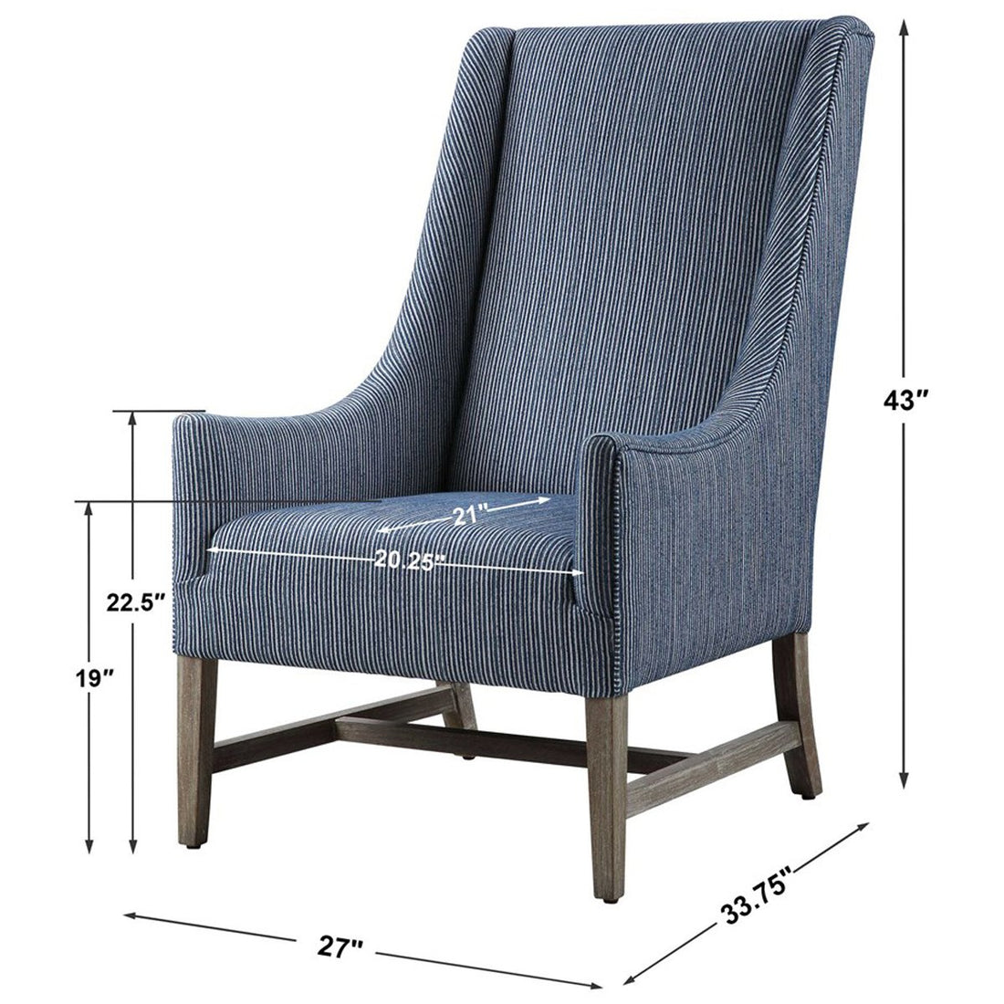 Uttermost Galiot Wingback Accent Chair