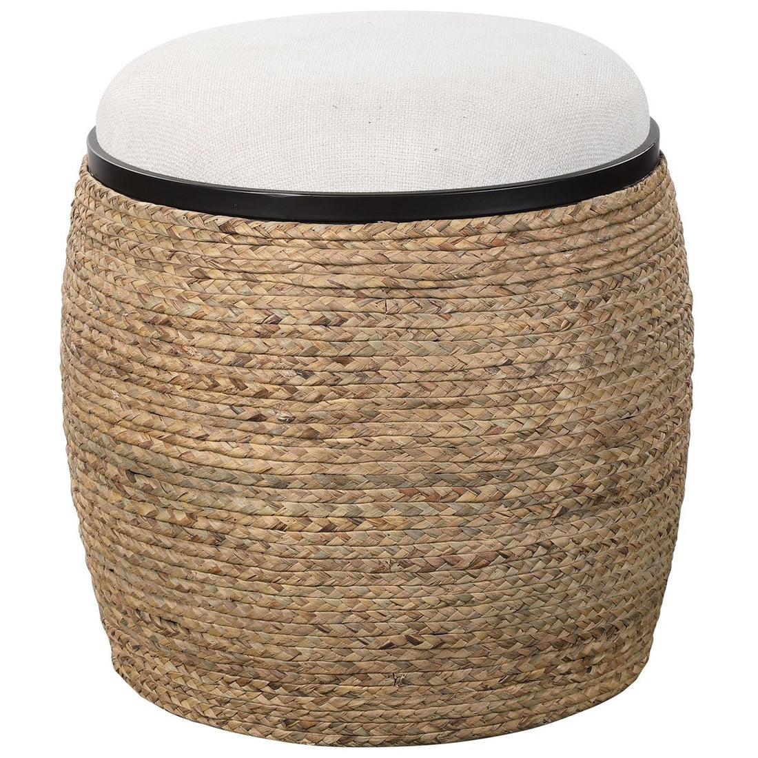 Uttermost Island Straw Accent Stool