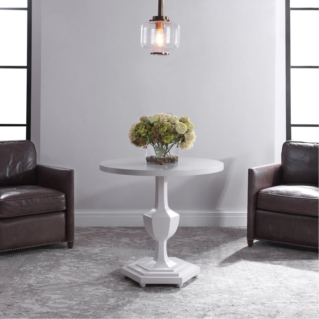 Uttermost Kabarda White Foyer Table