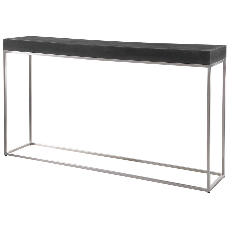 Uttermost Jase Black Concrete Console Table