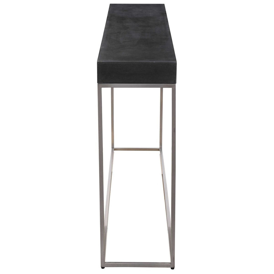 Uttermost Jase Black Concrete Console Table