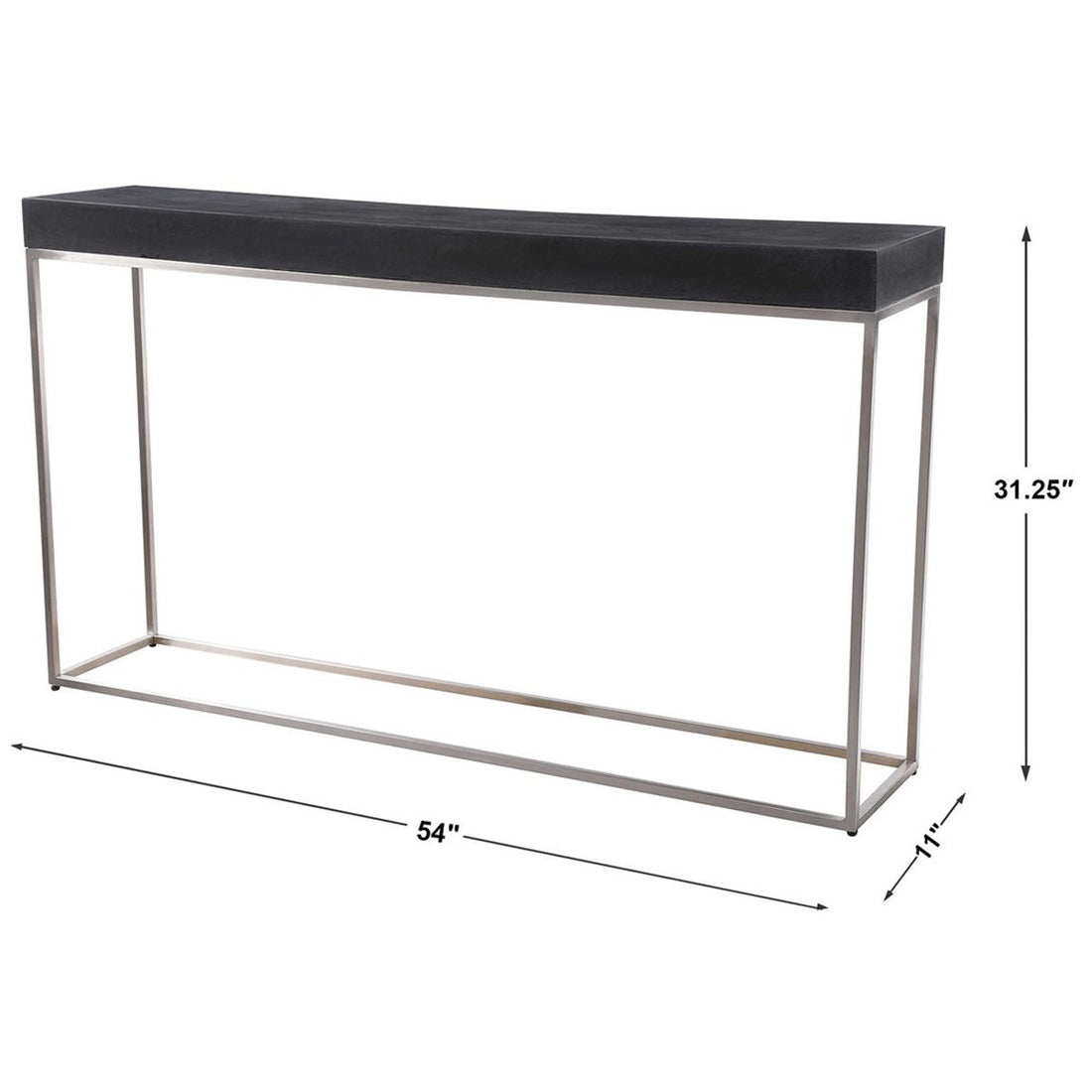 Uttermost Jase Black Concrete Console Table