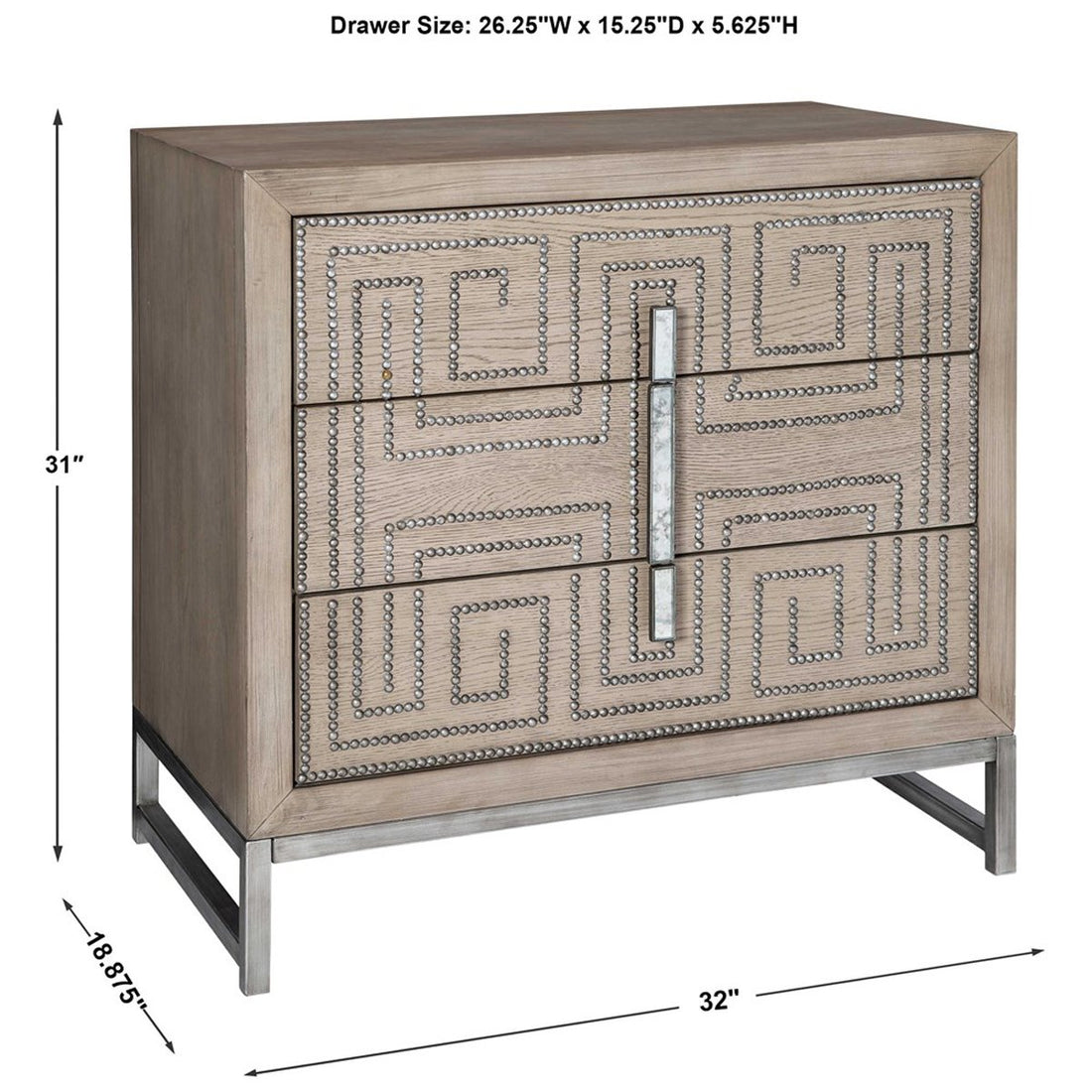 Uttermost Devya Gray Oak Accent Chest