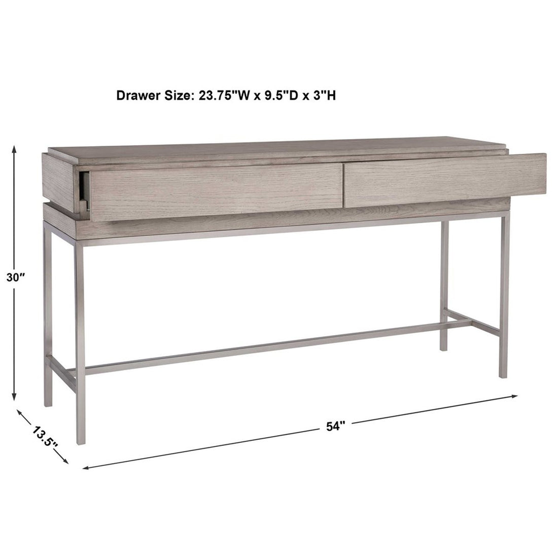 Uttermost Kamala Gray Oak Console Table