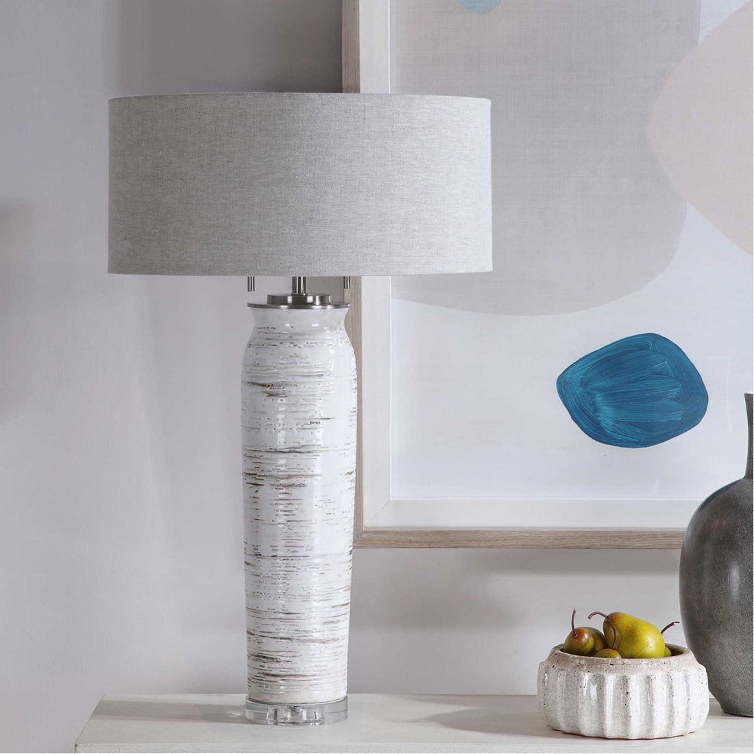 Uttermost Lenta White Table Lamp