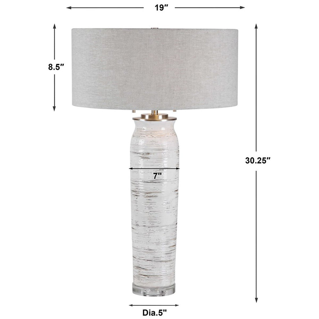 Uttermost Lenta White Table Lamp