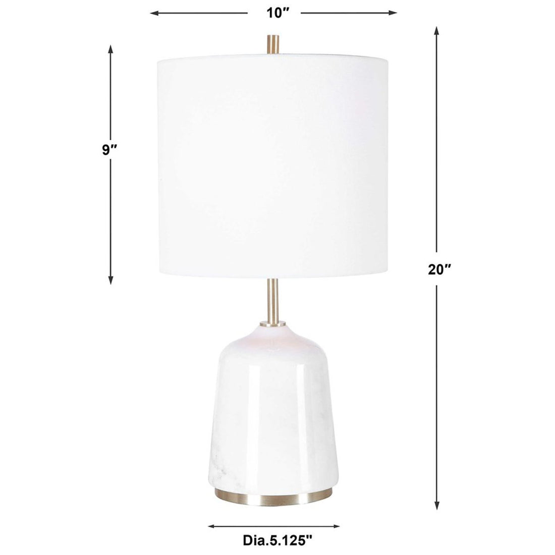 Uttermost Eloise White Marble Table Lamp