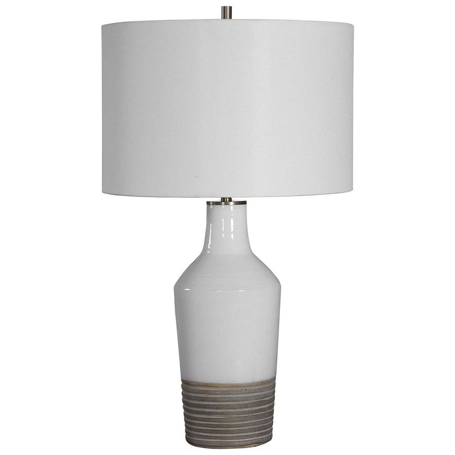 Uttermost Dakota White Crackle Table Lamp