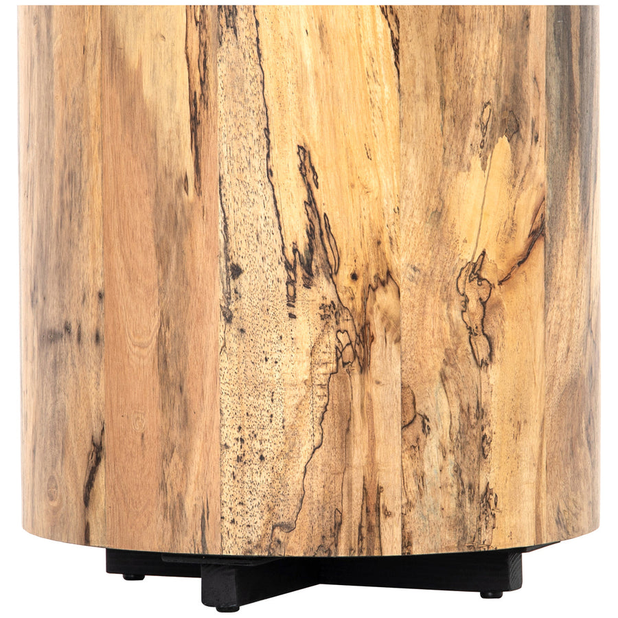 Four Hands Wesson Hudson Round End Table - Spalted Primavera