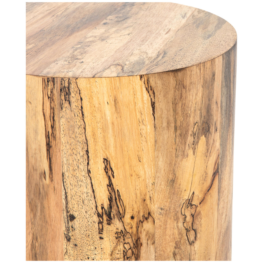 Four Hands Wesson Hudson Round End Table - Spalted Primavera