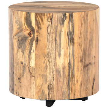 Four Hands Wesson Hudson Round End Table - Spalted Primavera