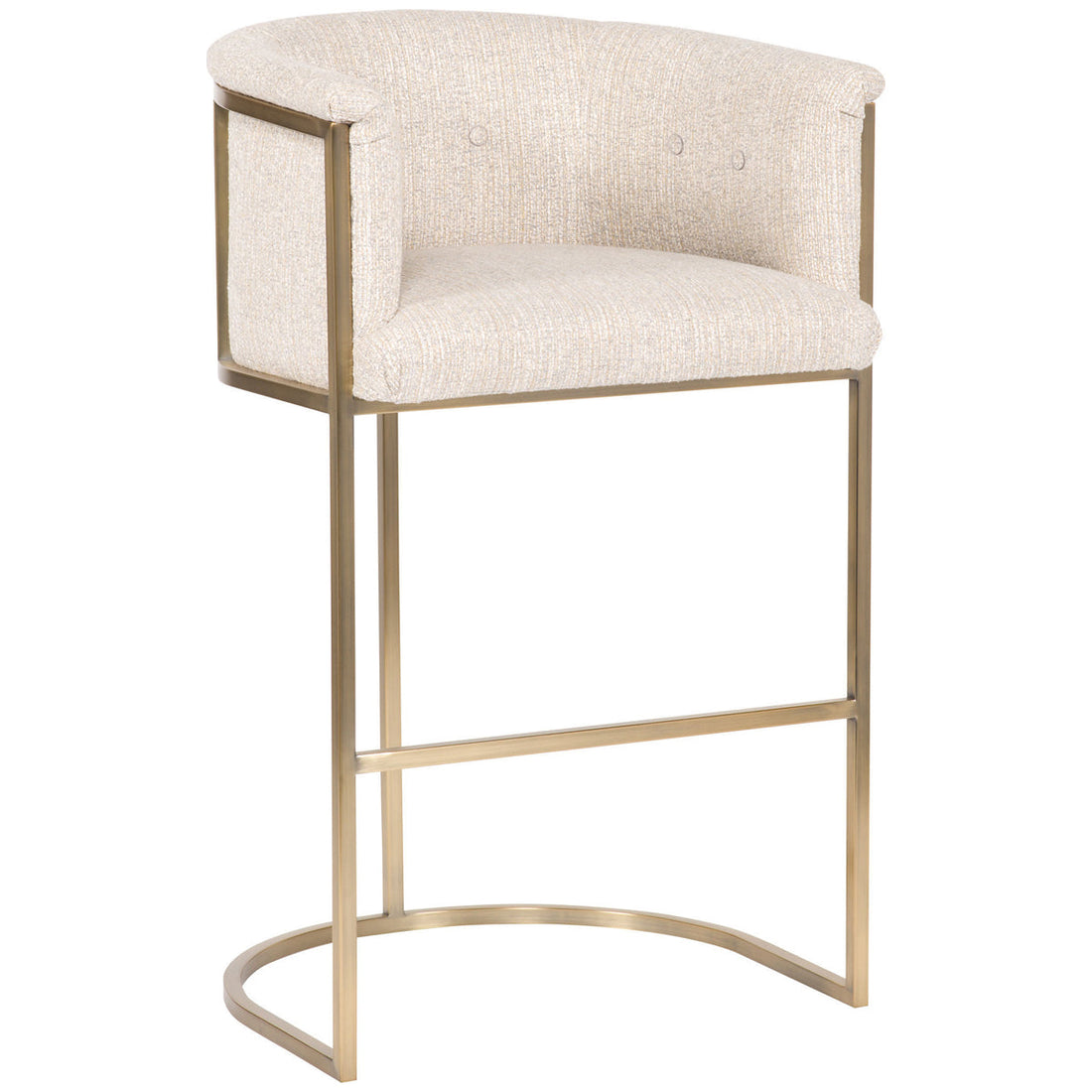 Vanguard Furniture Skye Button Back Metal Frame Bar Stool