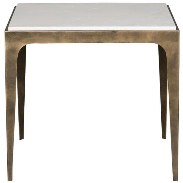 Vanguard Furniture French Brass Metal Base Hancock Side Table