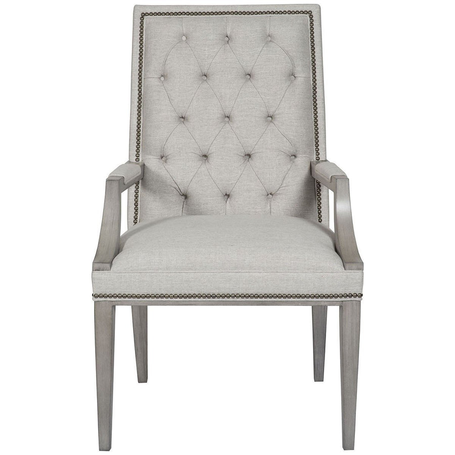 Vanguard Furniture Norfolk Nickel Hanover Button-Back Arm Chair