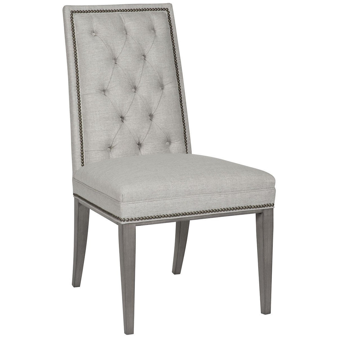 Vanguard Furniture Norfolk Nickel Hanover Button-Back Side Chair