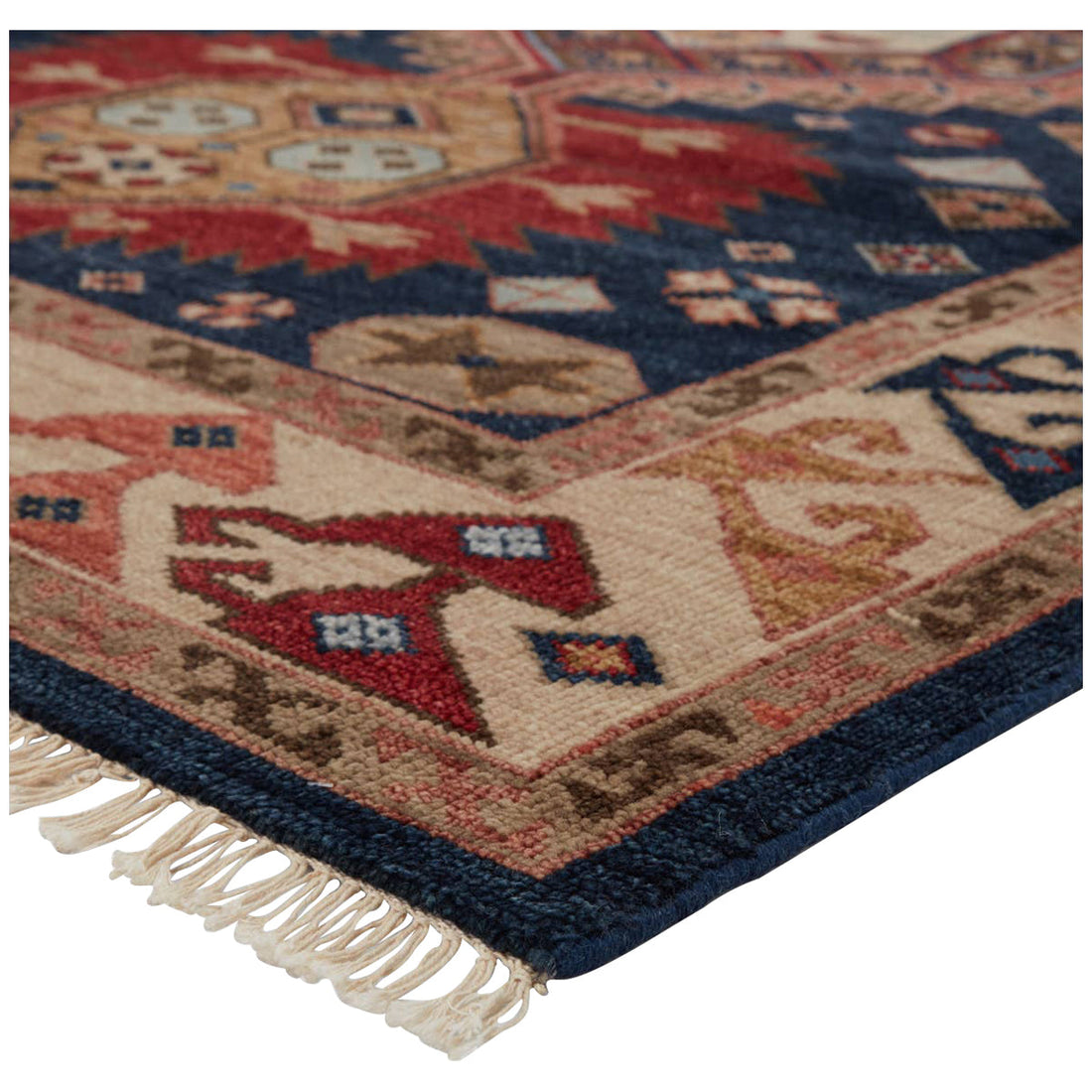 Jaipur Village by Artemis Karter Medallion Blue Red VBA05 Area Rug