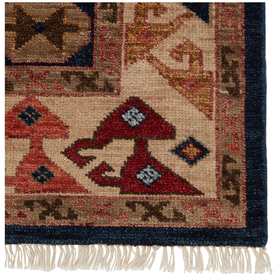 Jaipur Village by Artemis Karter Medallion Blue Red VBA05 Area Rug