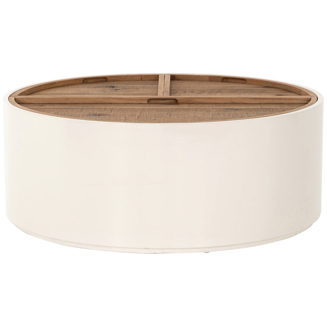 Four Hands Barton Cas Drum Coffee Table - Cream