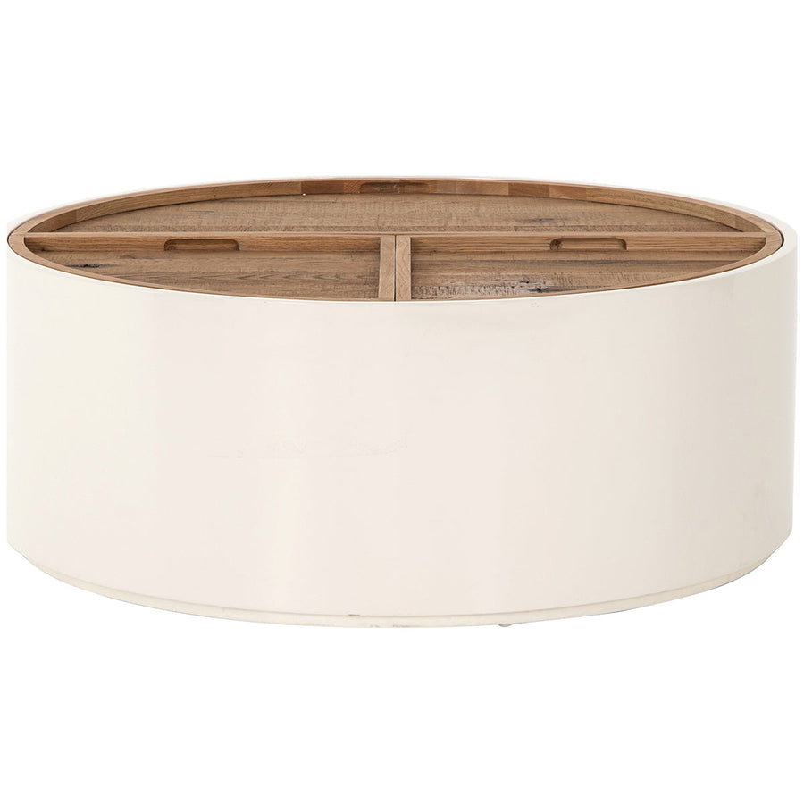 Four Hands Barton Cas Drum Coffee Table - Cream