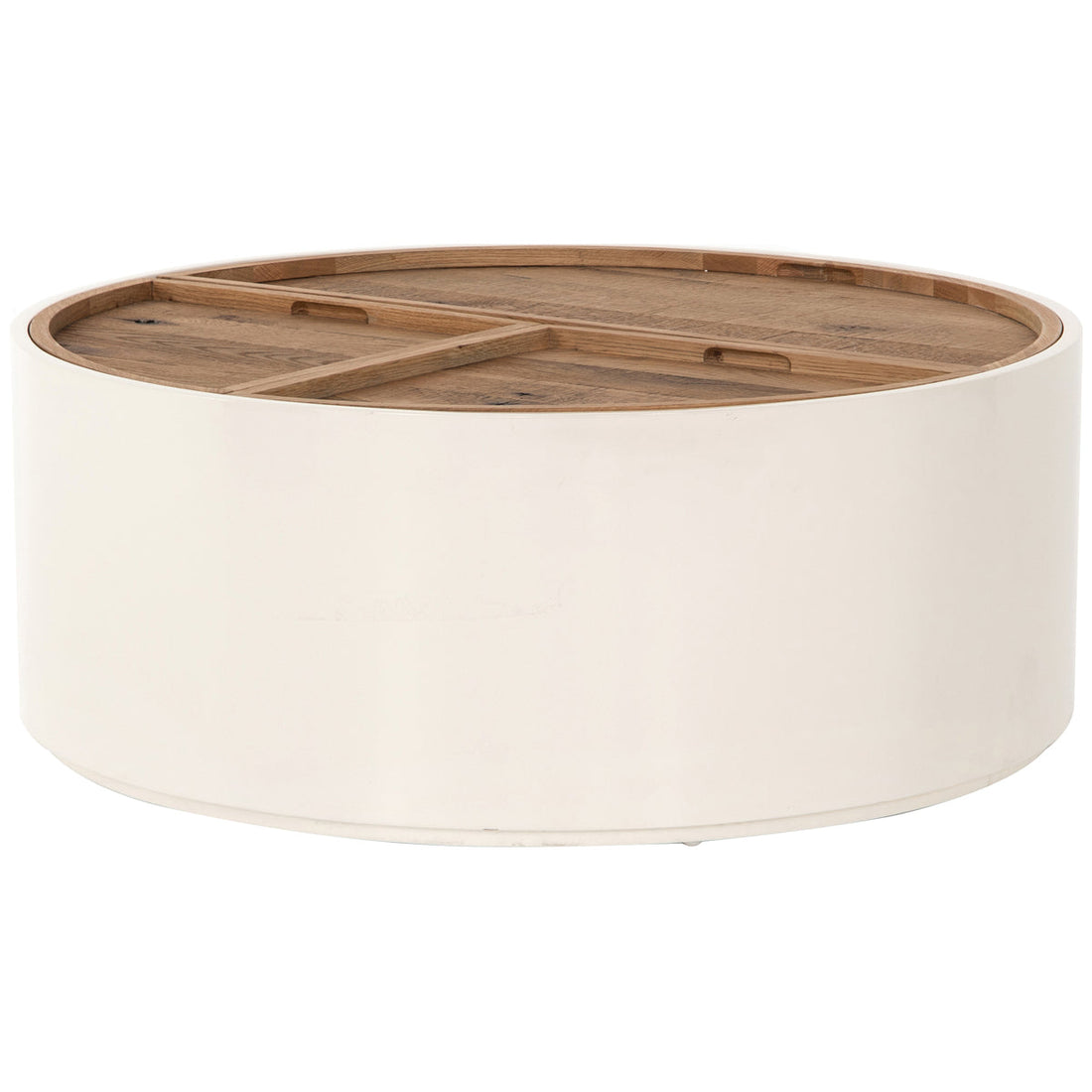 Four Hands Barton Cas Drum Coffee Table - Cream