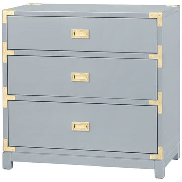 Villa & House Victoria 3-Drawer Side Table - Gray