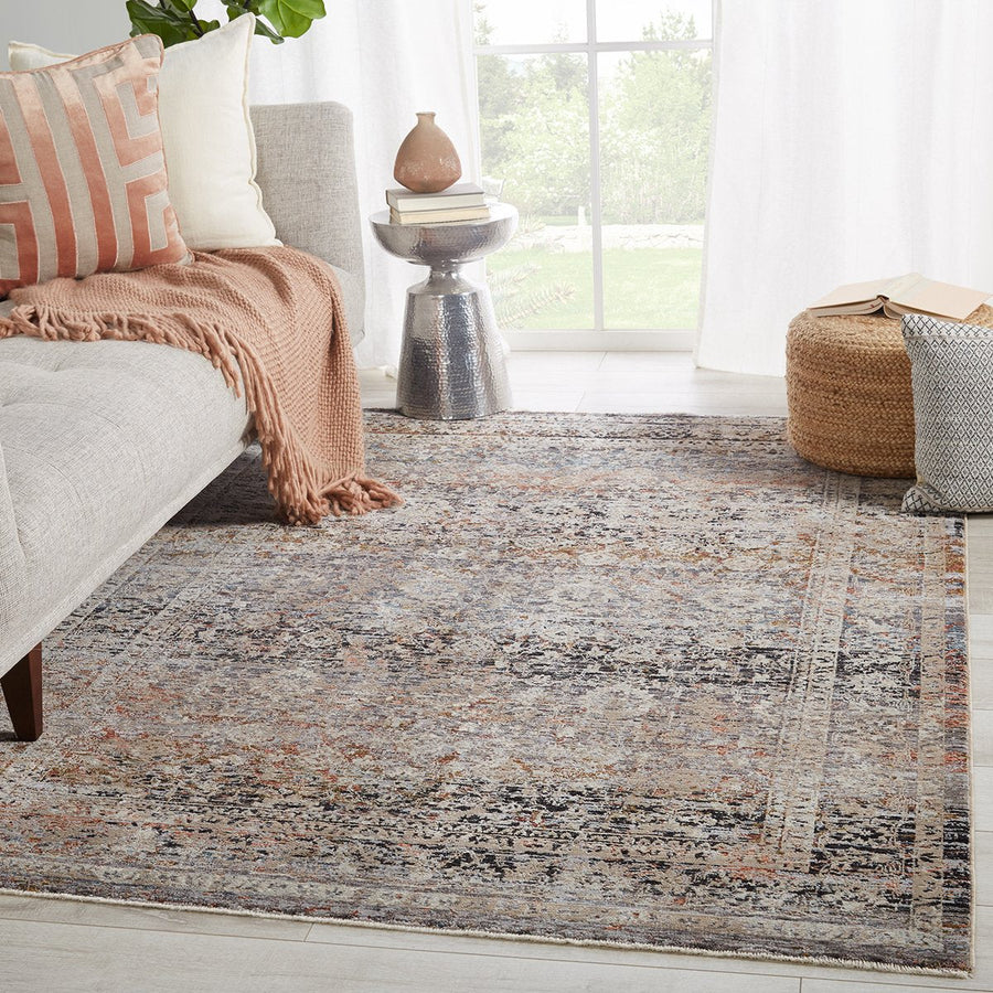 Jaipur Valentia Elio Oriental Gray Black VLN03 Area Rug