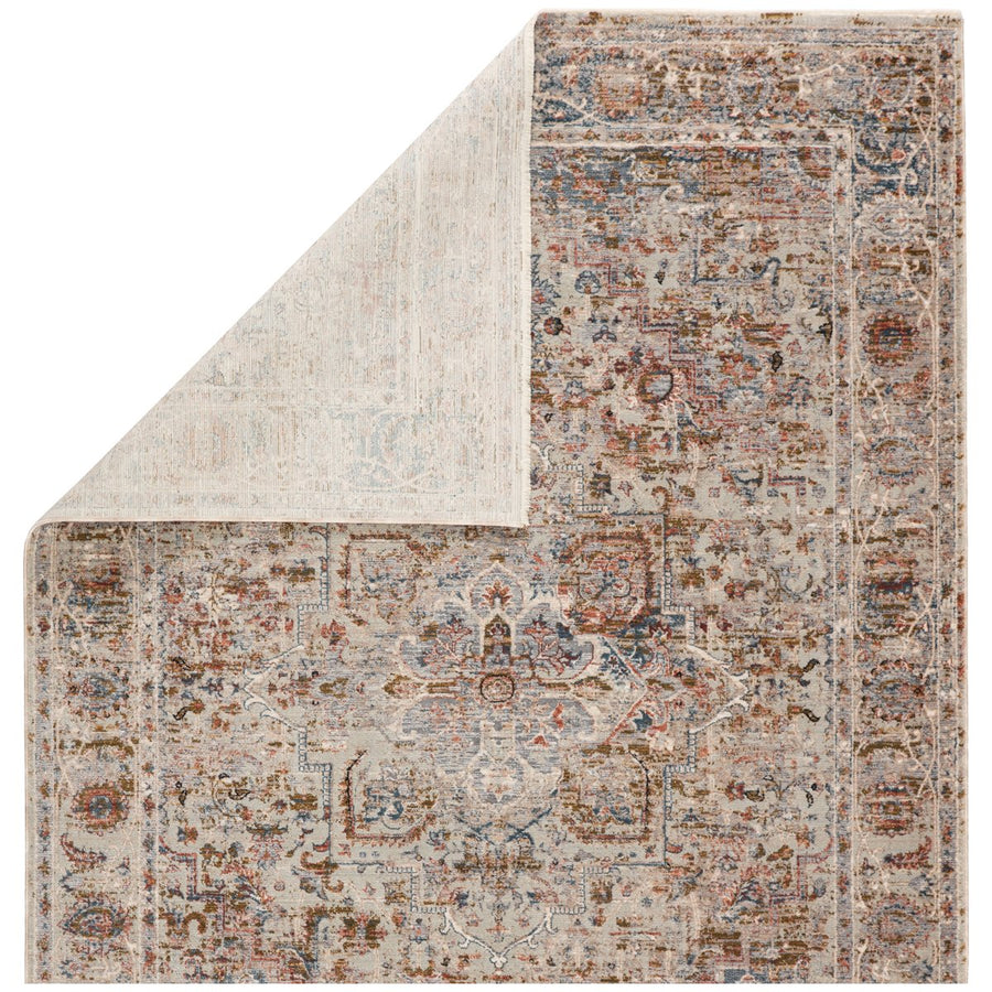 Jaipur Valentia Pierce Medallion Border Gray Multicolor VLN09 Rug