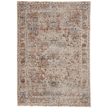 Jaipur Valentia Pierce Medallion Border Gray Multicolor VLN09 Rug