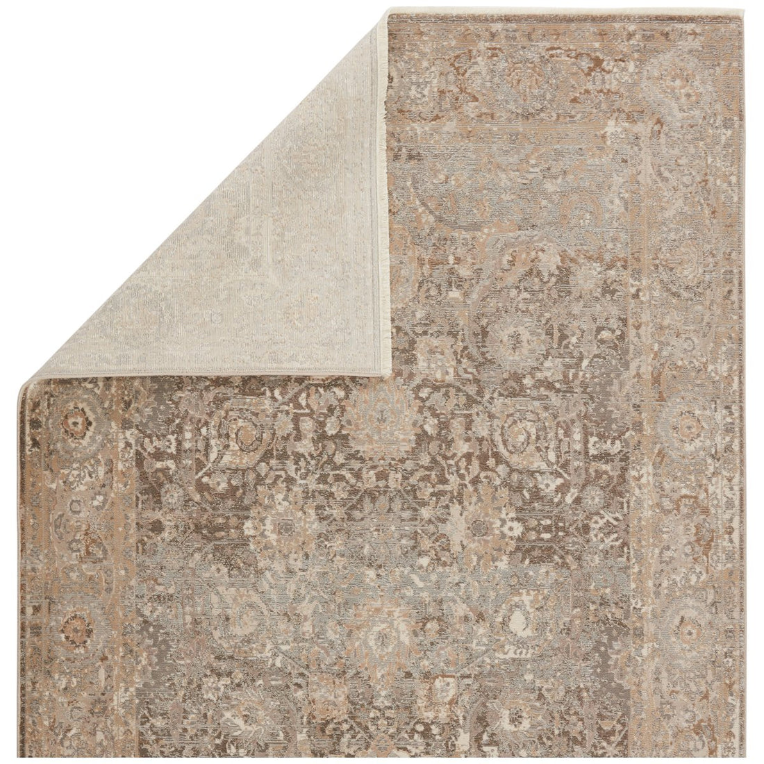 Jaipur Vienne Baptiste Oriental Damask Dark Taupe Gold VNE02 Rug