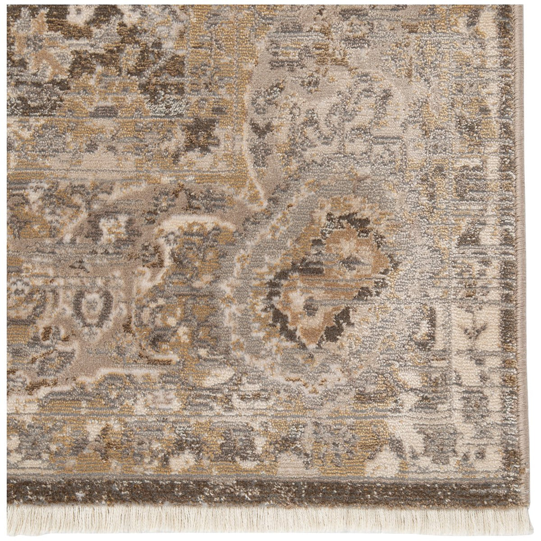 Jaipur Vienne Baptiste Oriental Damask Dark Taupe Gold VNE02 Rug