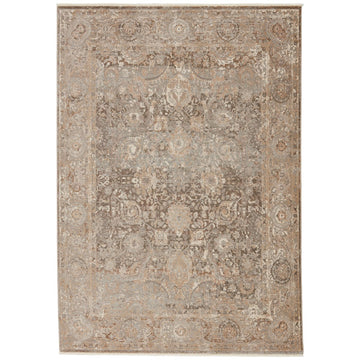 Jaipur Vienne Baptiste Oriental Damask Dark Taupe Gold VNE02 Rug