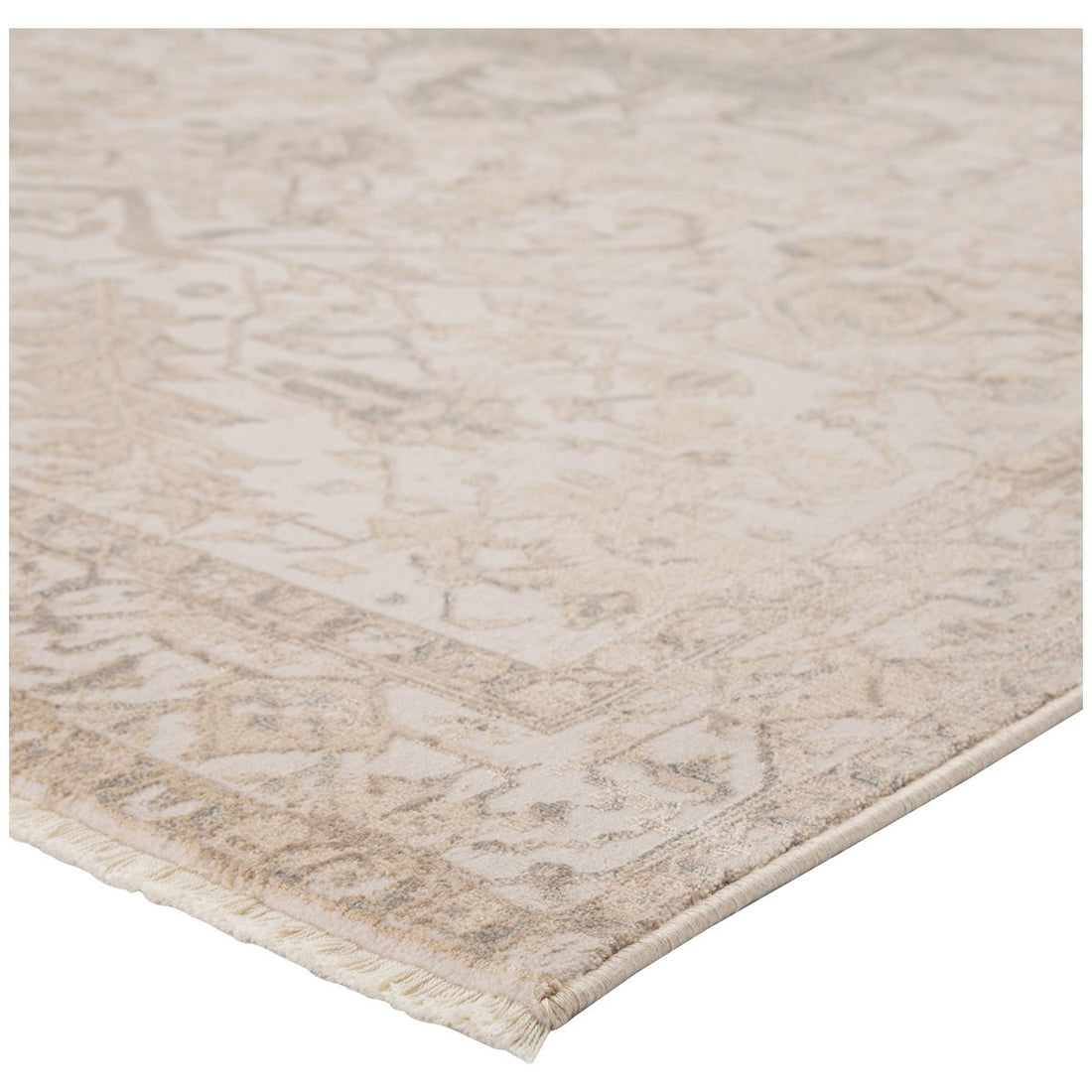 Jaipur Vienne Lucien Medallion Border Cream Light Gray VNE06 Rug