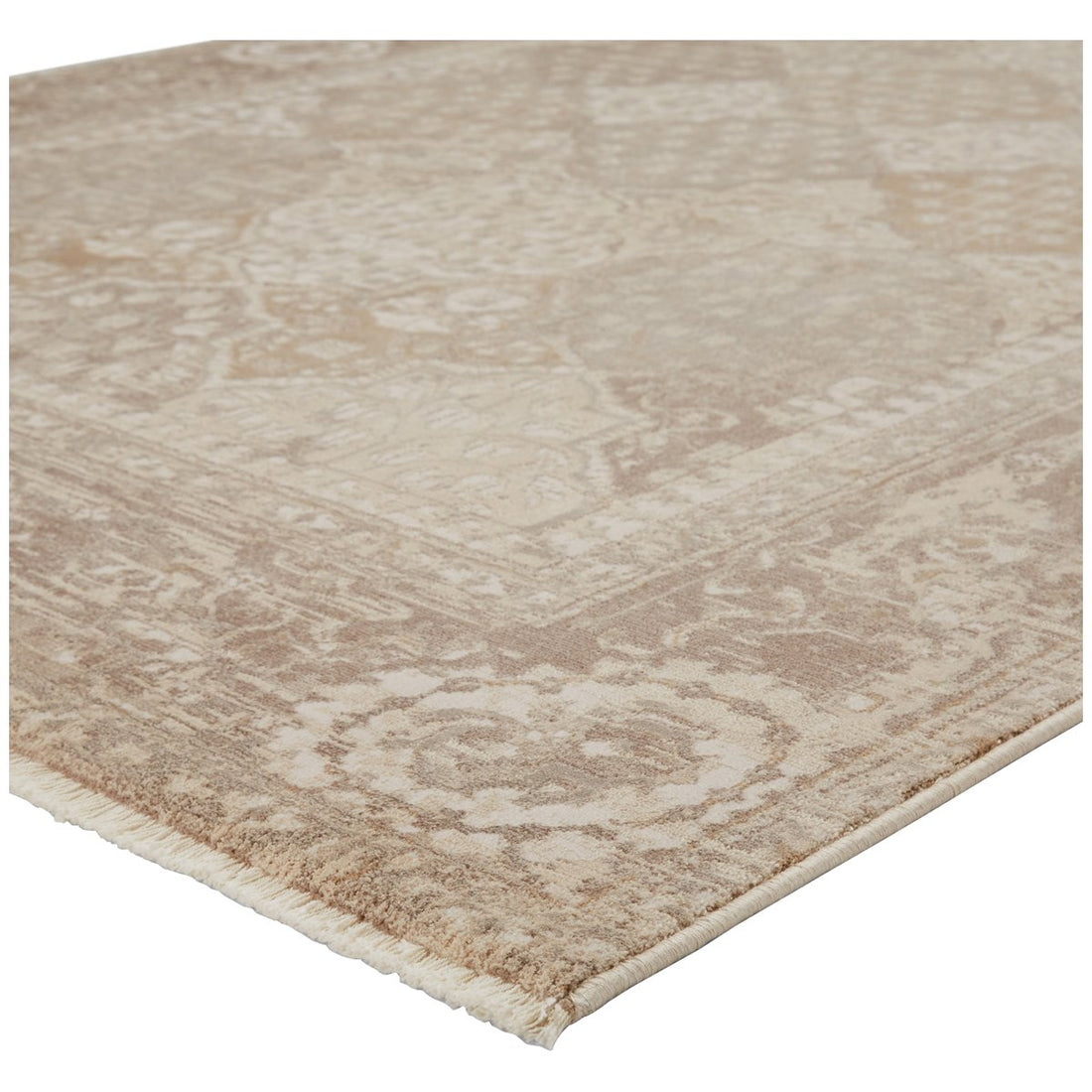 Jaipur Vienne Lourdes Trellis Oriental Gold Light Gray VNE10 Rug