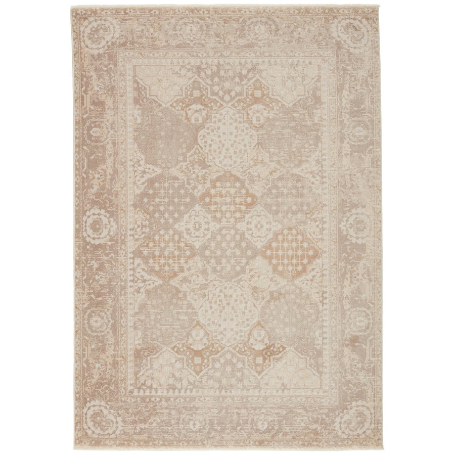 Jaipur Vienne Lourdes Trellis Oriental Gold Light Gray VNE10 Rug