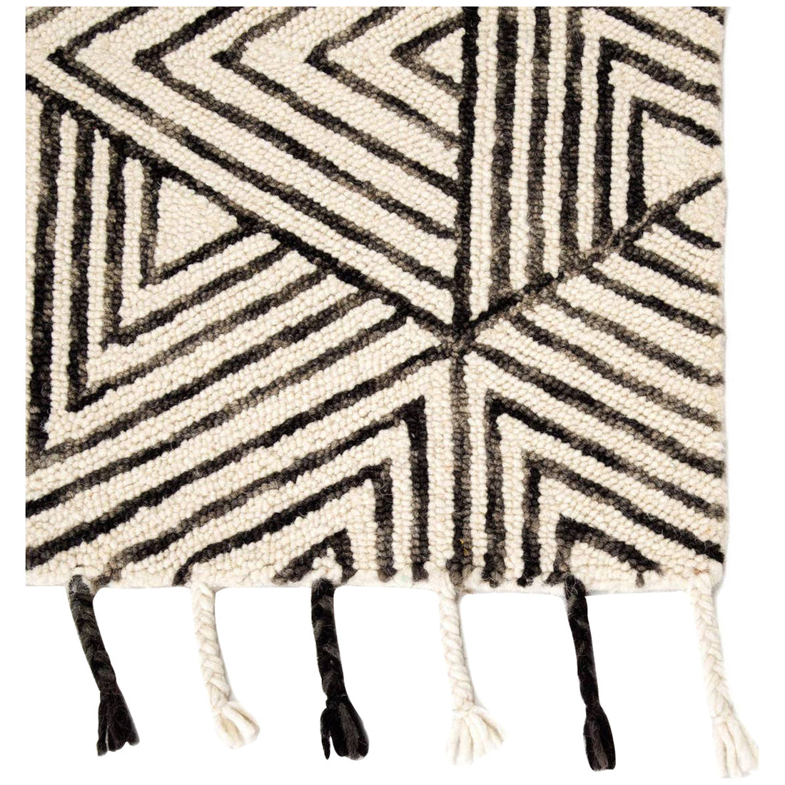 Jaipur Vera by Nikki Chu Montblanc Geometric Ivory Gray VNK01 Area Rug