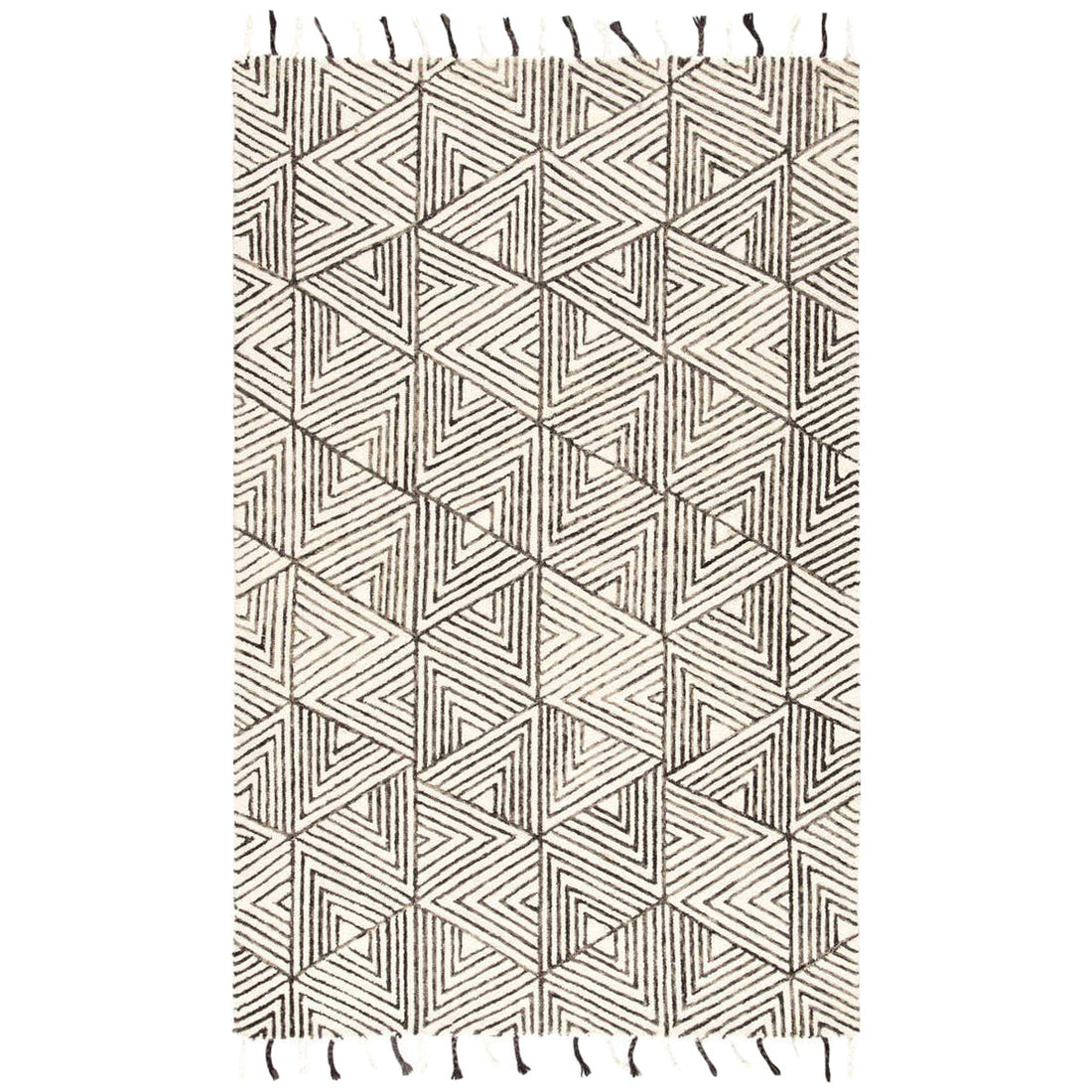 Jaipur Vera by Nikki Chu Montblanc Geometric Ivory Gray VNK01 Area Rug