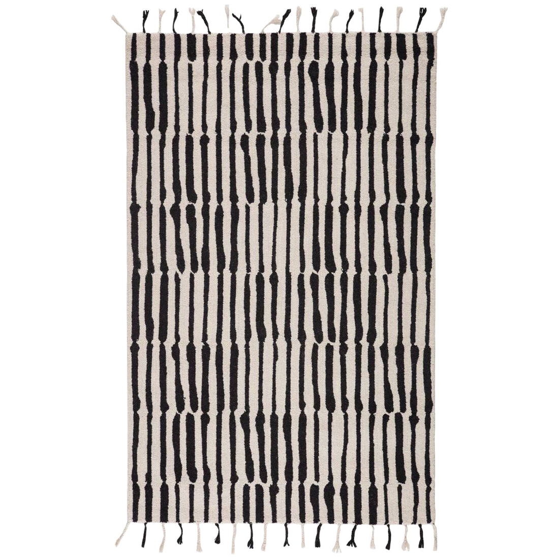 Jaipur Vera by Nikki Chu Saville Tribal Black Ivory VNK08 Area Rug