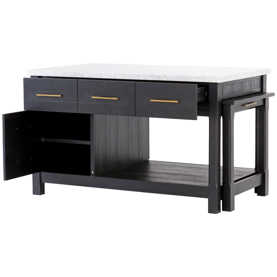 Four Hands Patten Ian Kitchen Island - Black Acacia