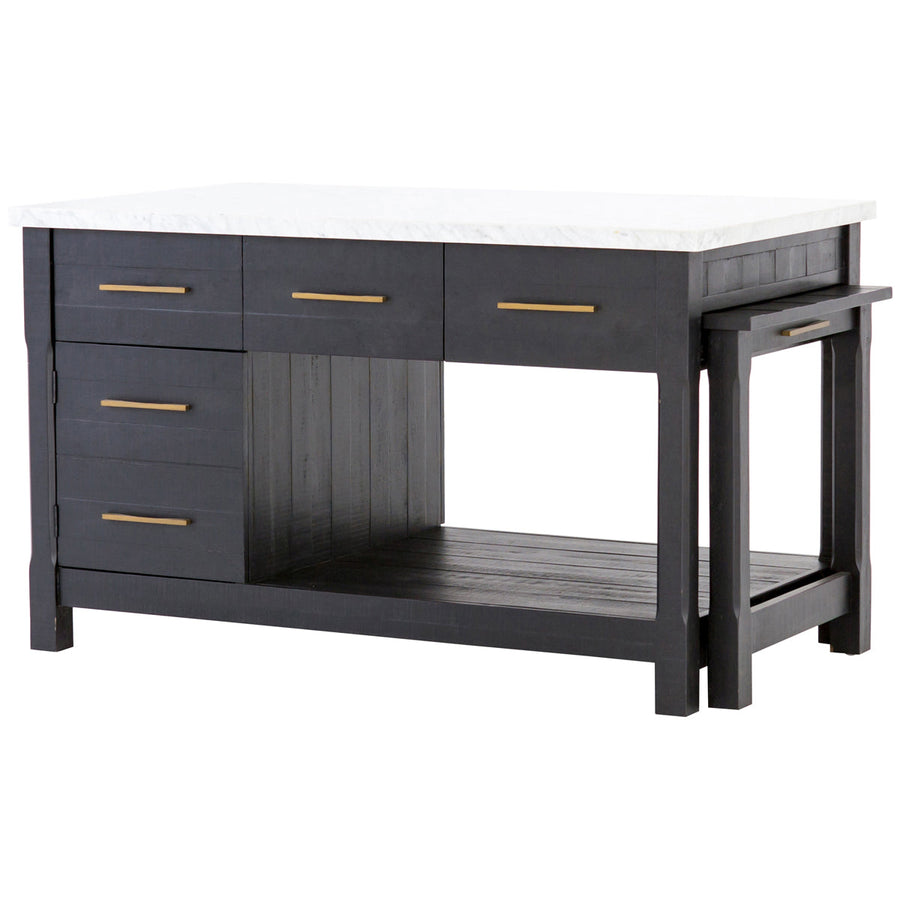 Four Hands Patten Ian Kitchen Island - Black Acacia